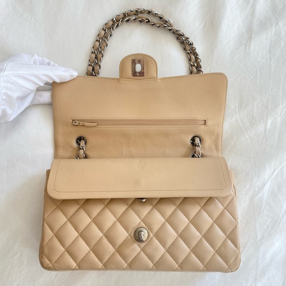 Chanel Beige Classic Medium Double Flap Bag - Picture 11 of 16